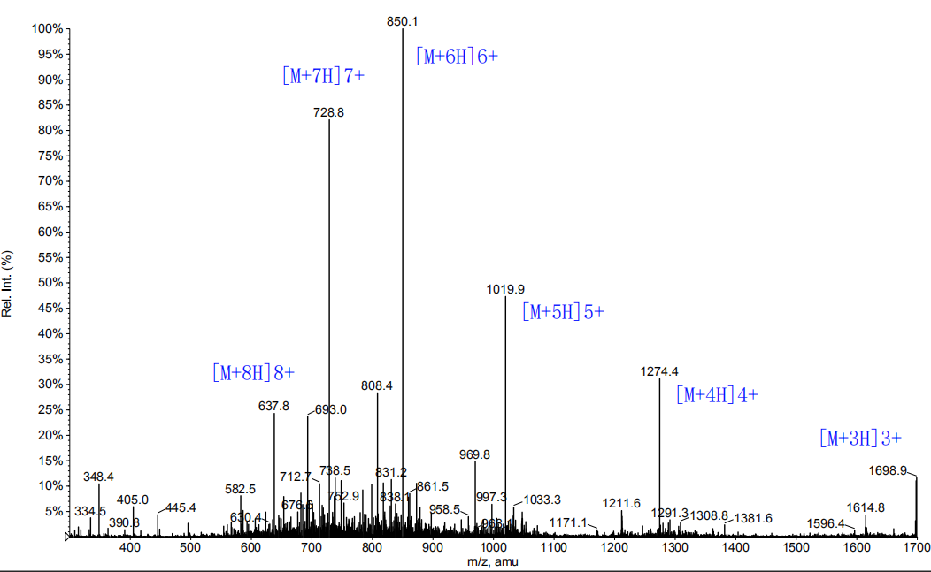 多聚抗原肽，分支肽的MS(專肽生物www.allpeptide.com)