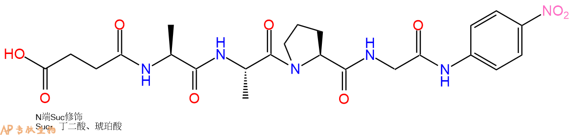 專肽生物產(chǎn)品酶底物多肽Suc-Ala-Ala-Pro-Gly-pNA