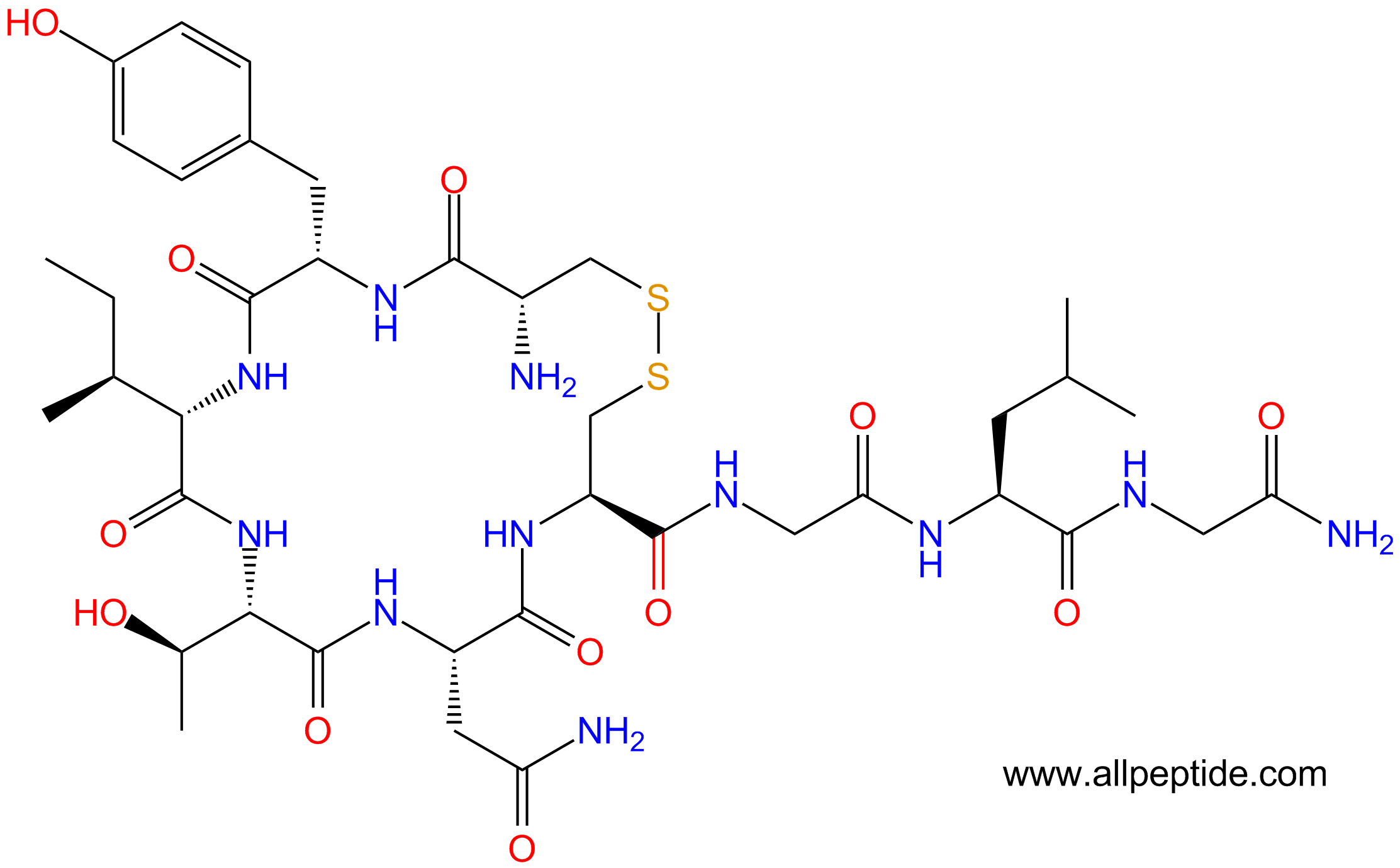 專肽生物產(chǎn)品縮宮素雜質肽：[Thr4, Gly7]-Oxytocin、TGOT60786-59-6