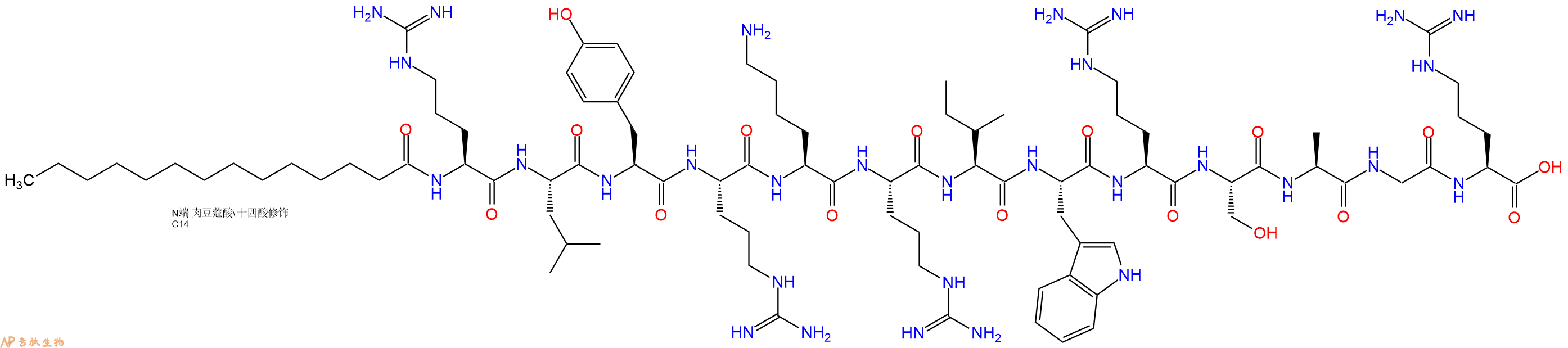 專肽生物產(chǎn)品PKMζ抑制劑：ZIP(Scrambled)、加擾控制肽908012-18-0