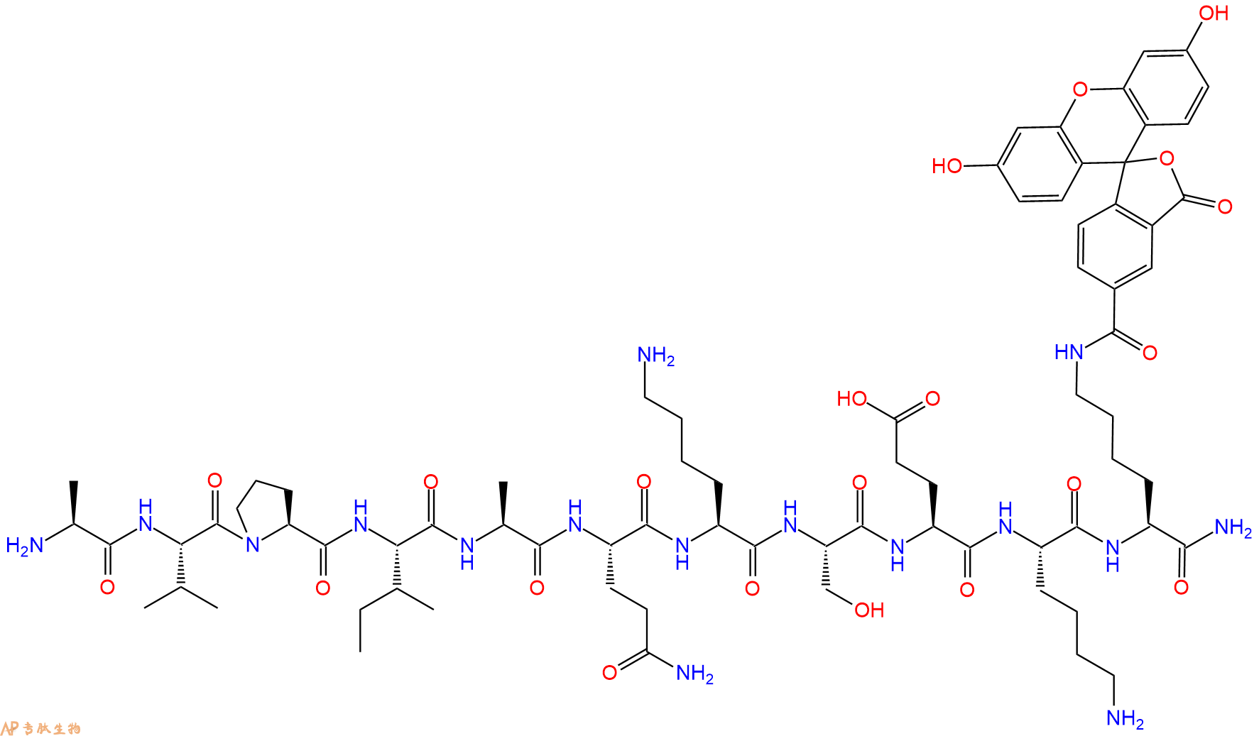 專肽生物產(chǎn)品Smac/Diablo Peptide [AVPIAQKSE], 5 - FAM labeled
